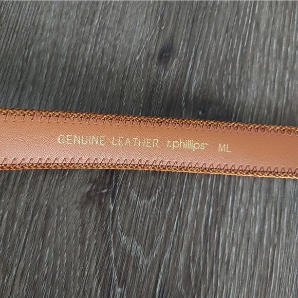 r. phillips Vintage Brown Suede Belt Medium/Large - Picture 4 of 6